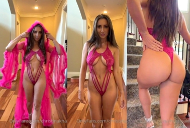 Christina Khalil See Through Pink Lingerie Video Leaked - HD Video