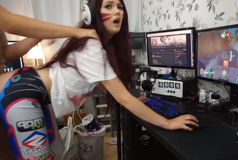 Miss Banana Gamer Girl D.Va Creampie Porn Video - HD Video