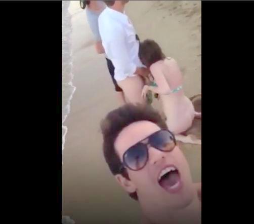 Blowjob in front of whole University Friends
