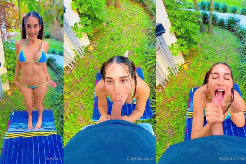 Izzy Green Outdoor Blowjob Cum Swallow Video Leaked