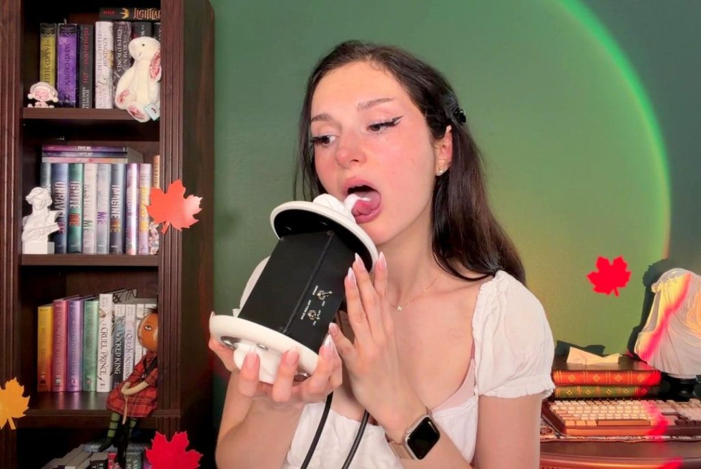Busy B ASMR Licking Whipped Cream Off Your Ears Video - Sex Video