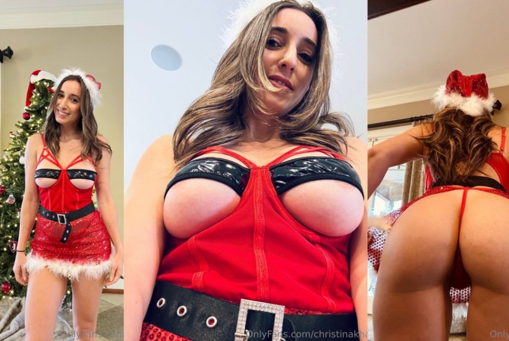 Christina Khalil Sexy Santa Outfit Onlyfans Set Leaked - XXX Clip