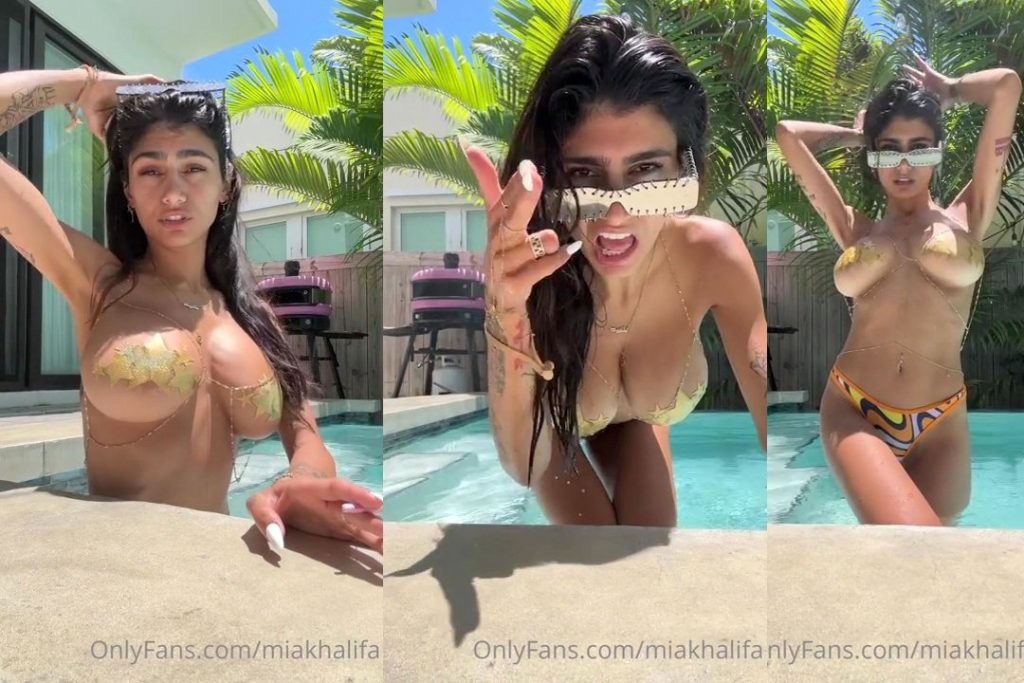 Mia Khalifa Swimming Pool Tease Video Leaked - XXX Clip