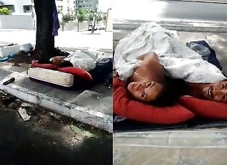 Trashy Hooker is fucked with intensity in the middle of the road - XXX Clip