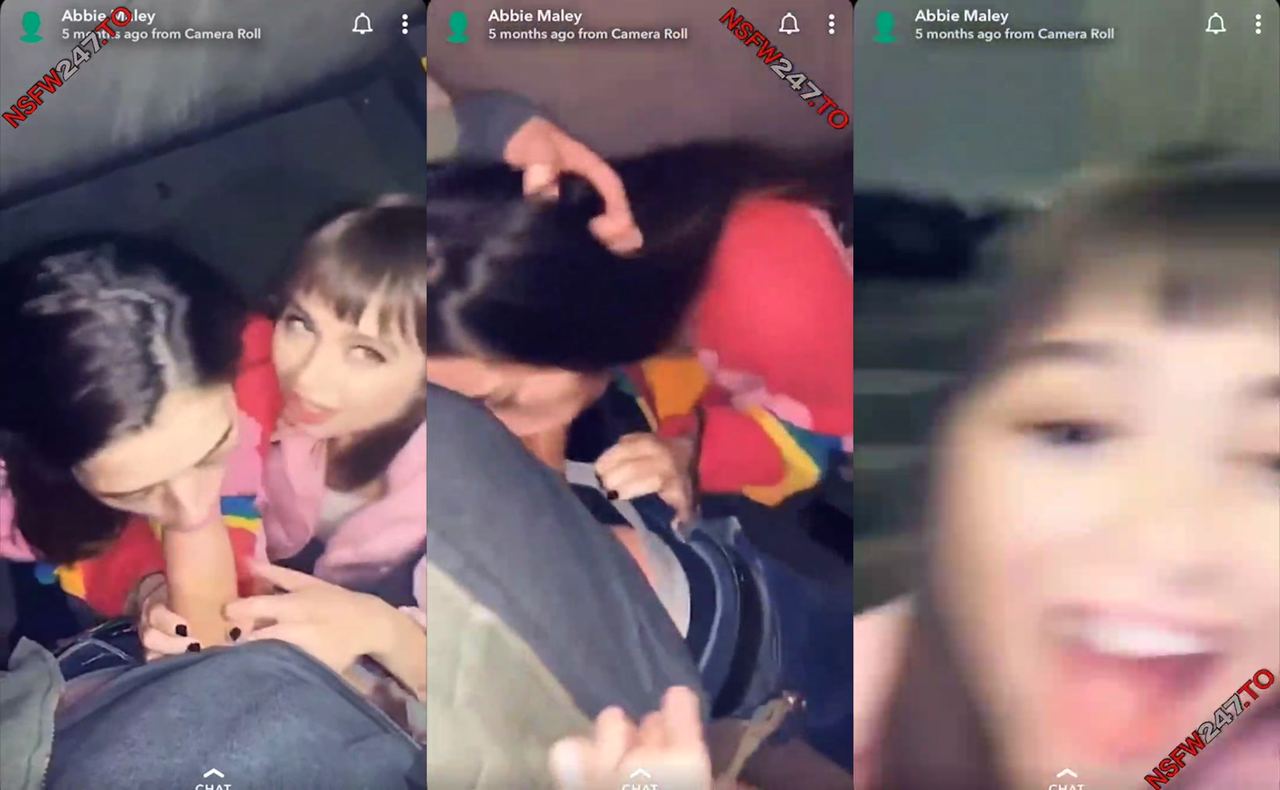 Abbie Maley and Riley Reid public parking lot blowjob snapchat premium 2019/08/19