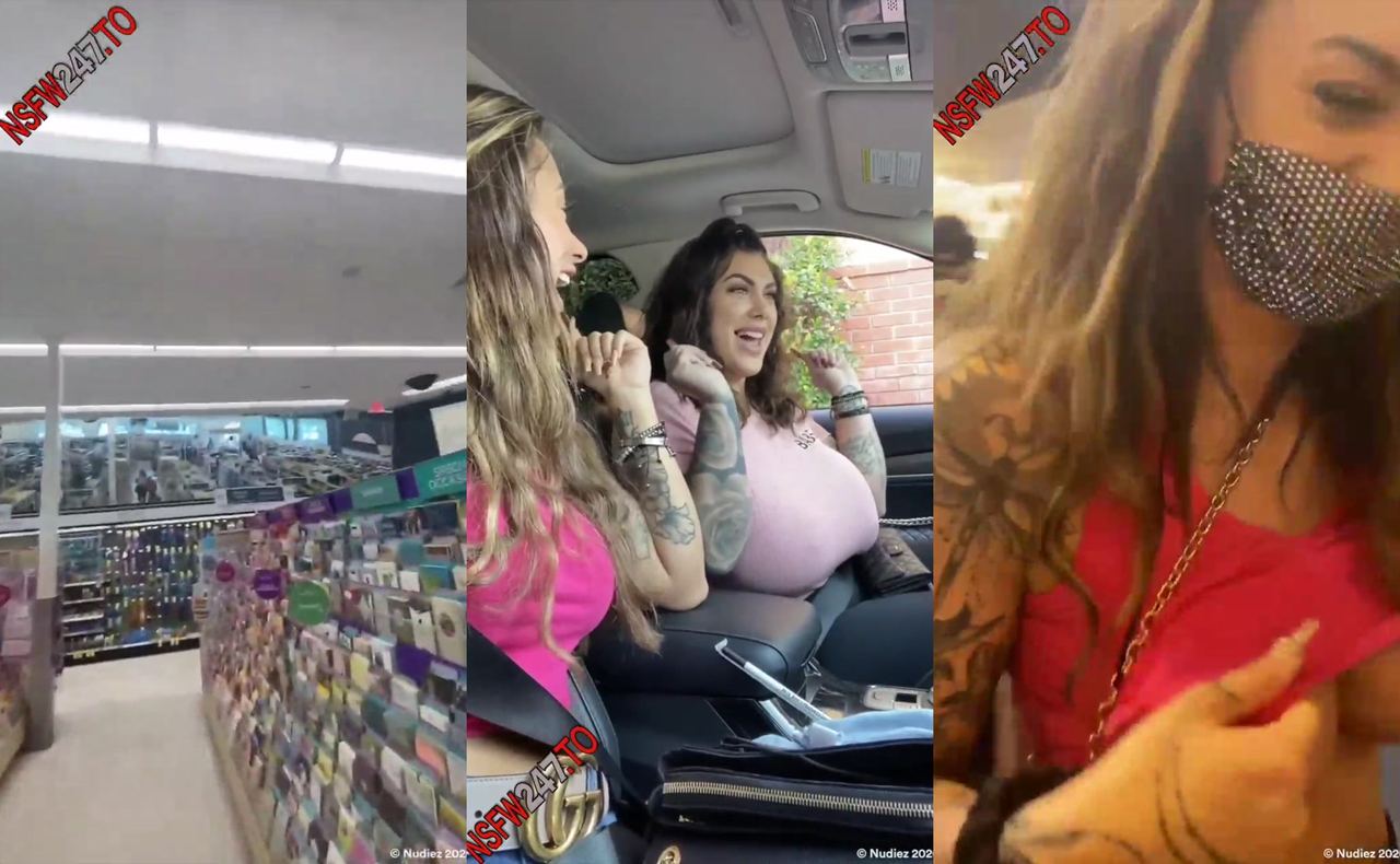 Dakota James and Ana Lorde driving and boobs flashing snapchat premium 2020/09/19 - XXX Clip