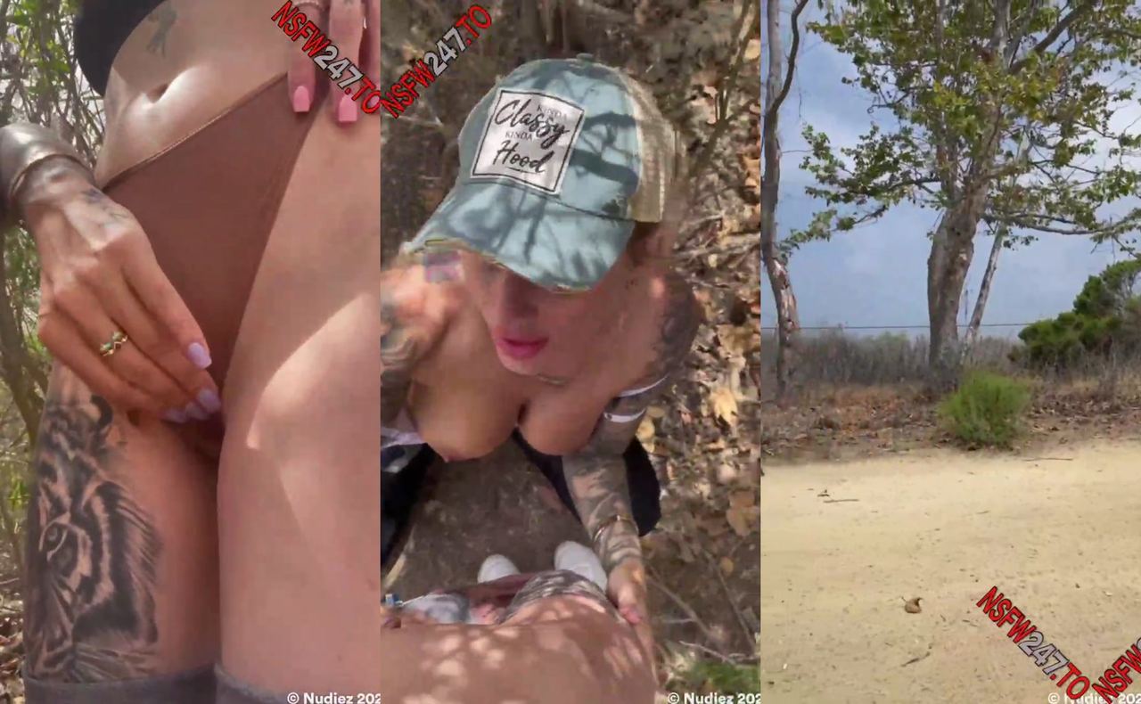 Layna Boo and Viking Barbie were feeling frisky on our hike so we took a break and she pulled my pants down to have a little snack snapchat premium 2021/07/30 - Watch Free