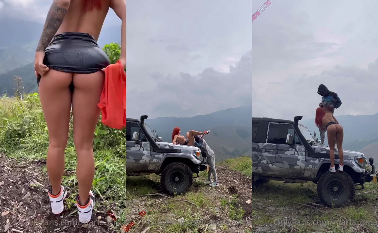 Maria del Mar outdoor sex show - HD Video