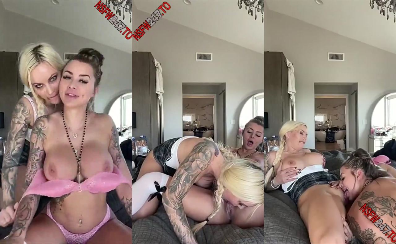 Viking Barbie and Dakota James lesbian play on bed snapchat premium 2020/11/01 - SL Leaked