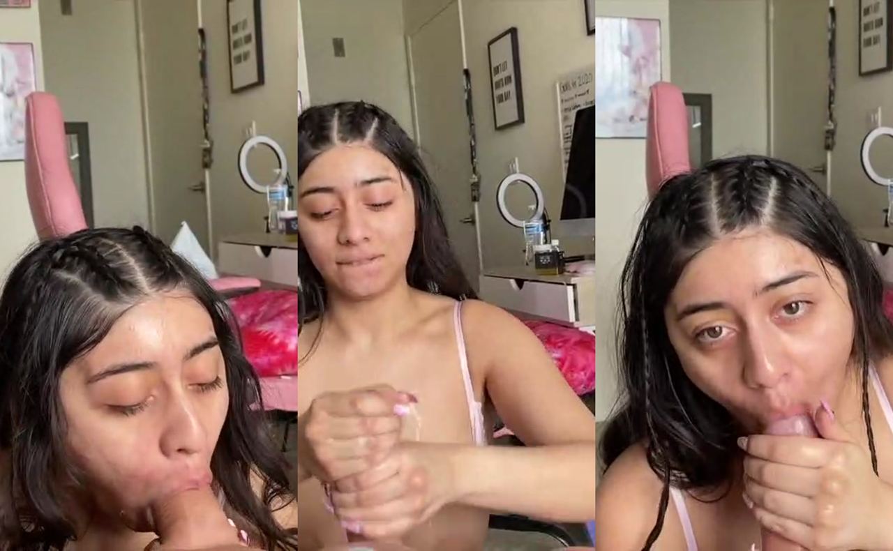 Violet Myers Sucking and giving blowjob to her step bro