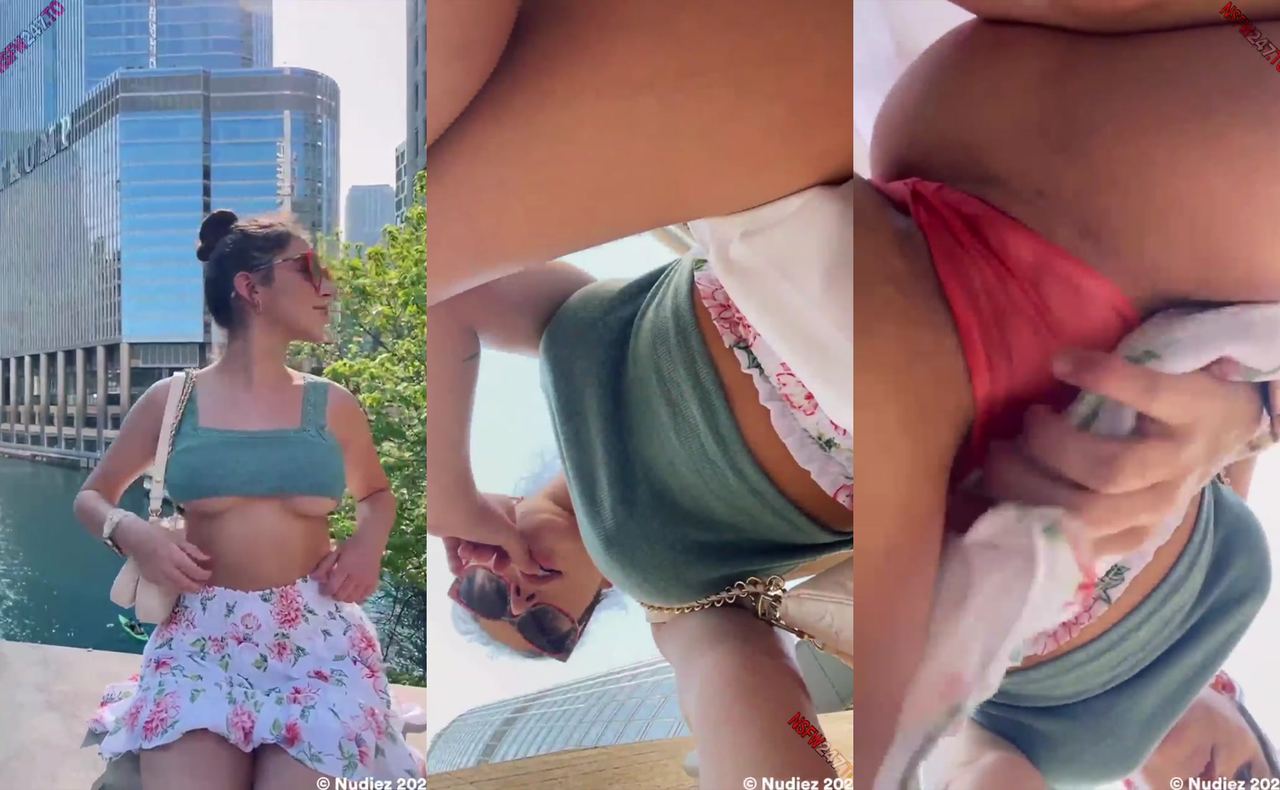 Violet Summers Touring around chicago and finding a spot in the middle of the city to play with myself 2023/04/28