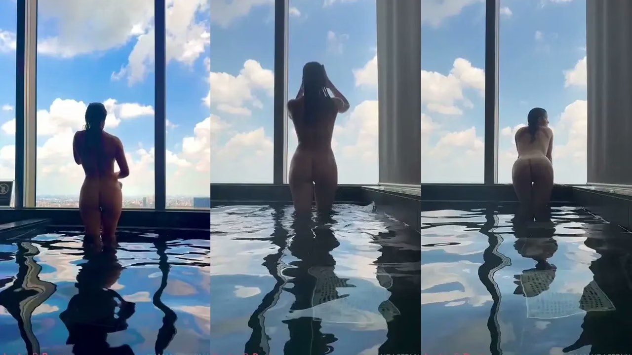 Amanda Cerny Nude in the Pool - Video Leaked - Free Watch Online