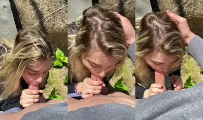 kittiebabyxxx Outdoor Cum Swallow Blowjob - XXX Clip