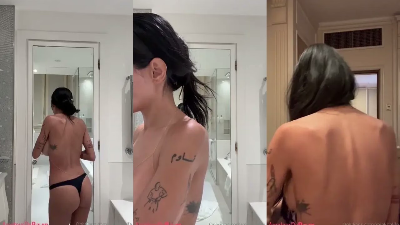 Mia Khalifa - Naked Skin Care Routine - Video Leaked - Amateur HD Video