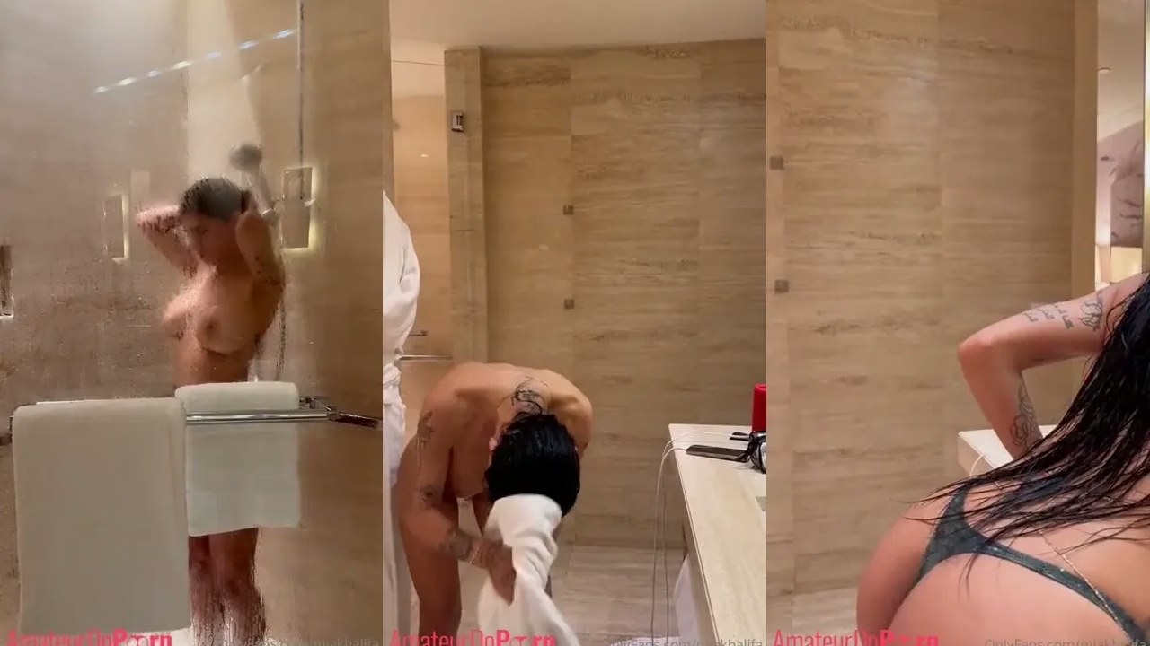 Miakhalifa Films Herself Naked during Shower - Watch Free Porn