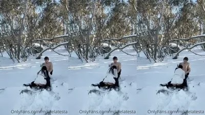 Mikaela Testa Leaked - Blowjob in the Snow